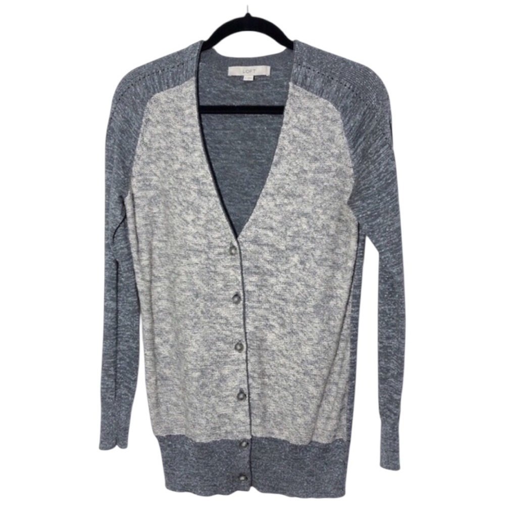 Ann Taylor Loft Linen Blend Cardigan Sweater Womens Size Small